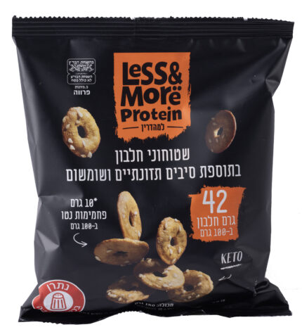 שטוחוני חלבון עם סיבים תזונתיים ושומשום קיטו 150 גרם - לס אנד מור