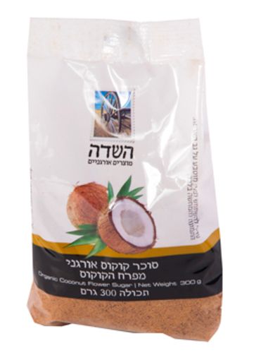 סוכר קוקוס אורגני 300 גרם - השדה